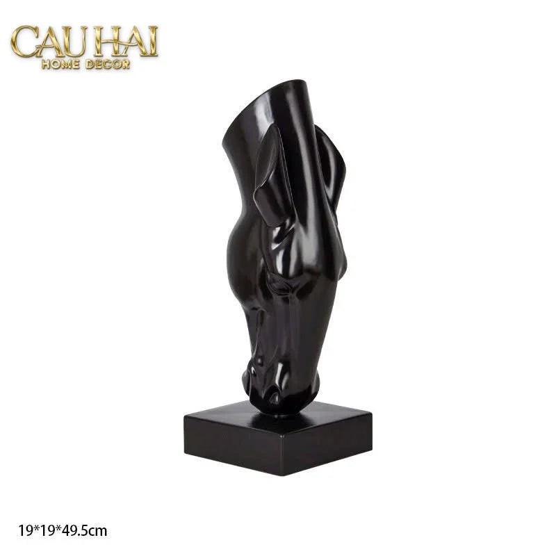 Maison Couture - Tượng Ngựa Bình Hoa Tête De Cheval Savoir Atélier Vessel H49-CẬU HAI HOME DECOR