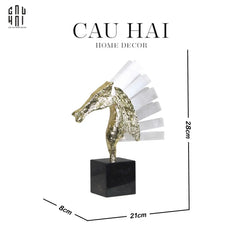 Maison Couture - Tượng Ngựa Chiến Mã Hoàng Gia Elite Quartz Paladin-TƯỢNG TRANG TRÍ-CẬU HAI HOME DECOR