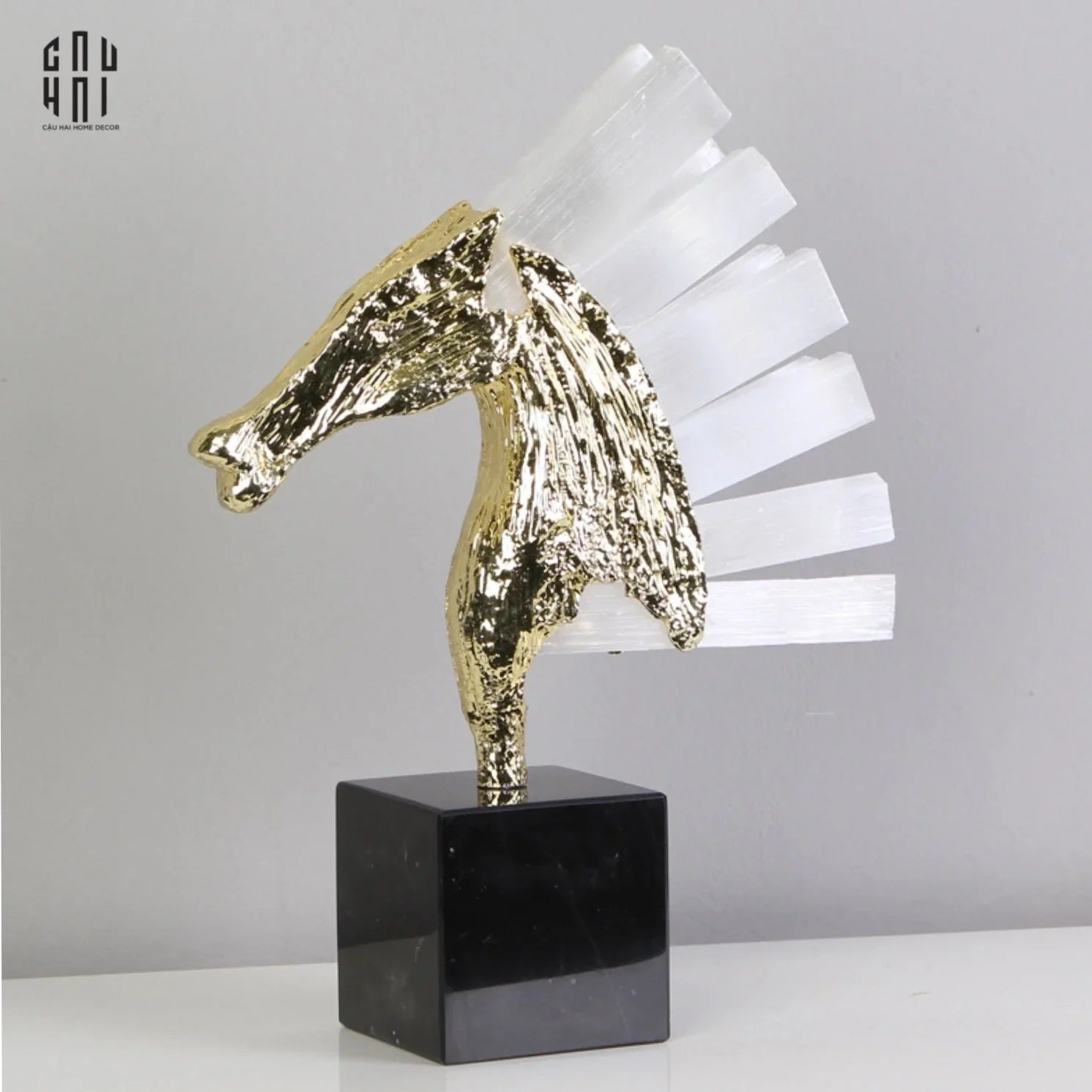 Maison Couture - Tượng Ngựa Chiến Mã Hoàng Gia Elite Quartz Paladin-TƯỢNG TRANG TRÍ-CẬU HAI HOME DECOR