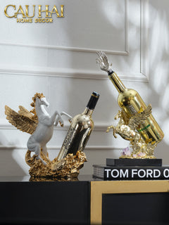 Maison Couture - Tượng Ngựa Đế Đỡ Chai Vang - Elite Pegasus Wine Stand-TƯỢNG TRANG TRÍ-CẬU HAI HOME DECOR