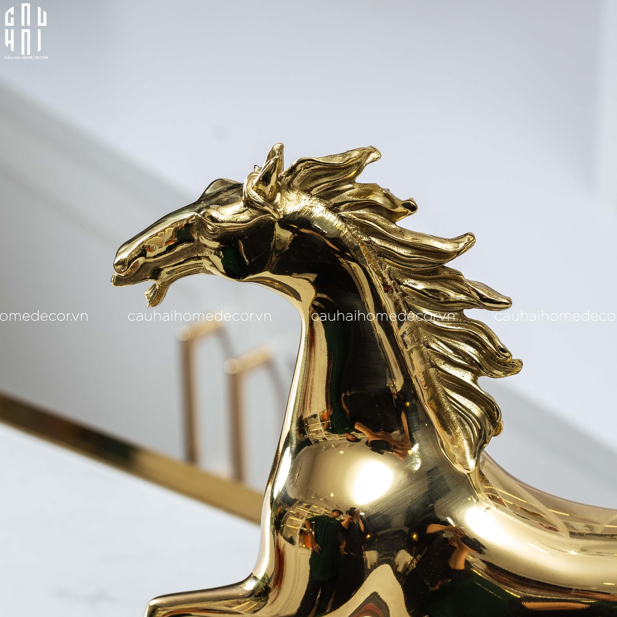 Maison Couture - Tượng Ngựa Đồng Brasson Cheval De Fortune Première H24-TƯỢNG TRANG TRÍ-CẬU HAI HOME DECOR
