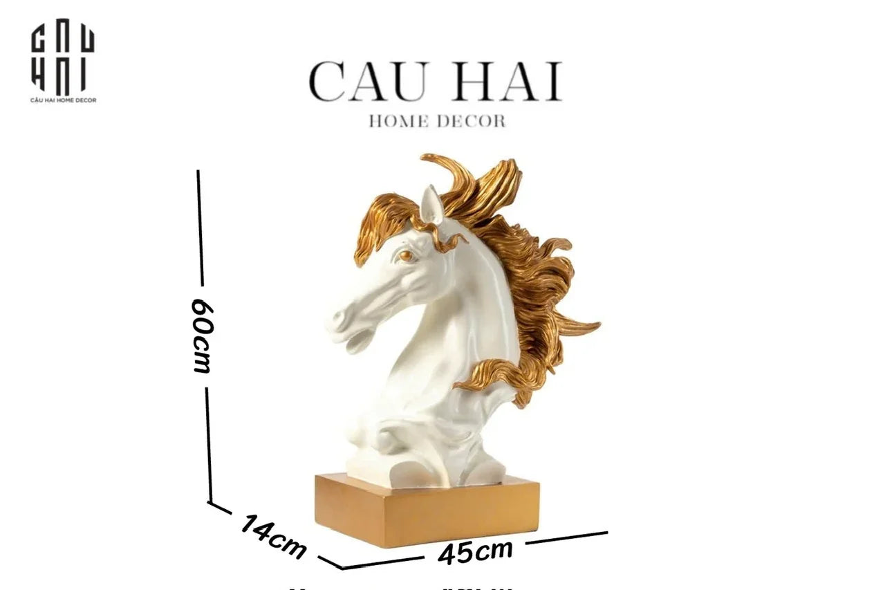 Maison Couture - Tượng Ngựa Kim Mã Cavalliere D'Or H60-TƯỢNG TRANG TRÍ-CẬU HAI HOME DECOR