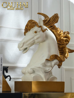 Maison Couture - Tượng Ngựa Kim Mã Cavalliere D'Or H60-TƯỢNG TRANG TRÍ-CẬU HAI HOME DECOR