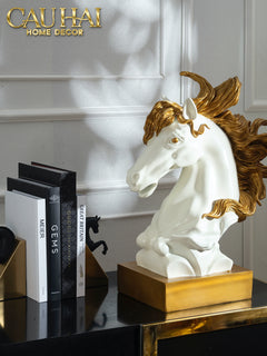 Maison Couture - Tượng Ngựa Kim Mã Cavalliere D'Or H60-TƯỢNG TRANG TRÍ-CẬU HAI HOME DECOR