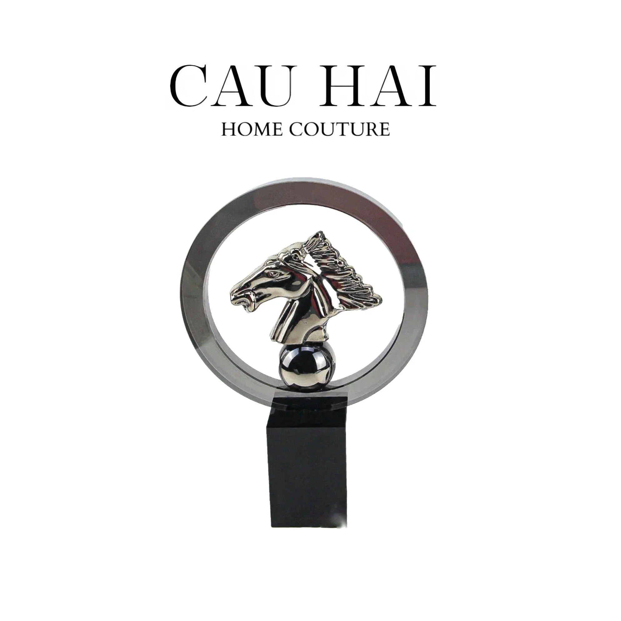 Maison Couture - Tượng Ngựa Pha Lê Horsepower-TƯỢNG TRANG TRÍ-CẬU HAI HOME DECOR