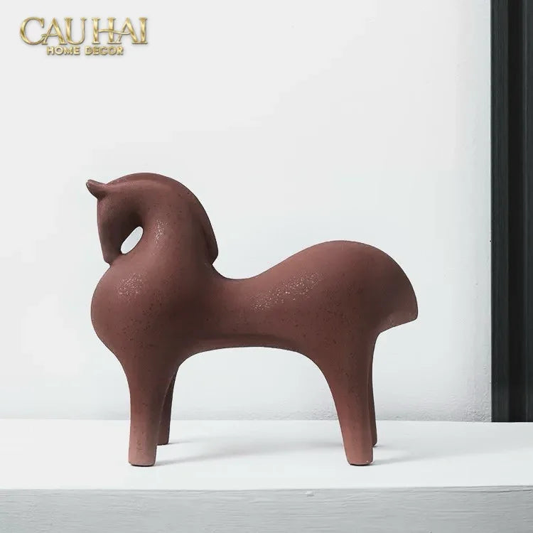 Maison Couture - Tượng Ngựa Tang Horse - Sienna Clay Artisanal-TƯỢNG TRANG TRÍ-CẬU HAI HOME DECOR