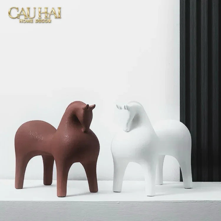 Maison Couture - Tượng Ngựa Tang Horse - Sienna Clay Artisanal-TƯỢNG TRANG TRÍ-CẬU HAI HOME DECOR
