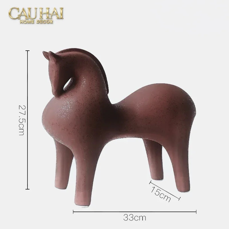 Maison Couture - Tượng Ngựa Tang Horse - Sienna Clay Artisanal-TƯỢNG TRANG TRÍ-CẬU HAI HOME DECOR
