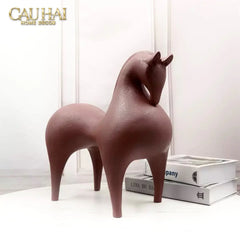 Maison Couture - Tượng Ngựa Tang Horse - Sienna Clay Artisanal-TƯỢNG TRANG TRÍ-CẬU HAI HOME DECOR