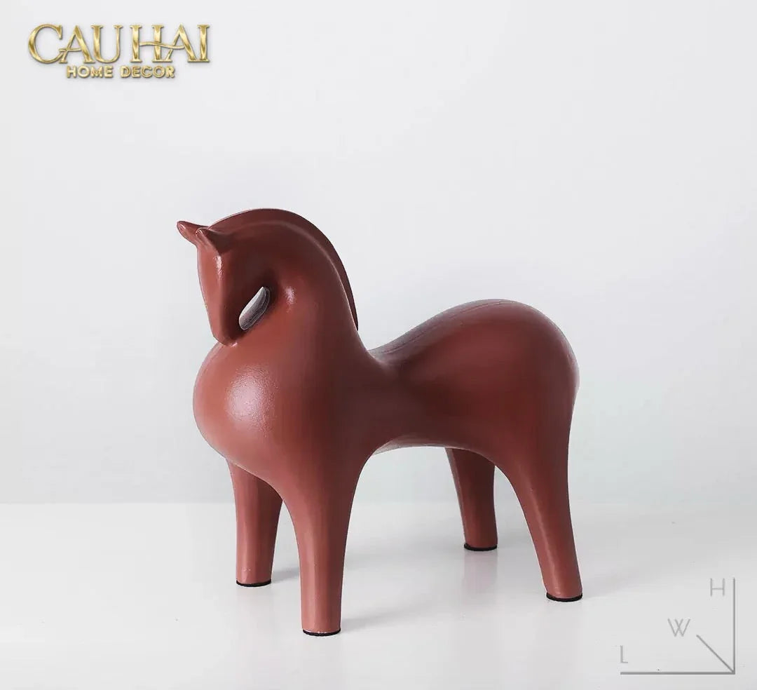 Maison Couture - Tượng Ngựa Tang Horse - Sienna Clay Artisanal-TƯỢNG TRANG TRÍ-CẬU HAI HOME DECOR