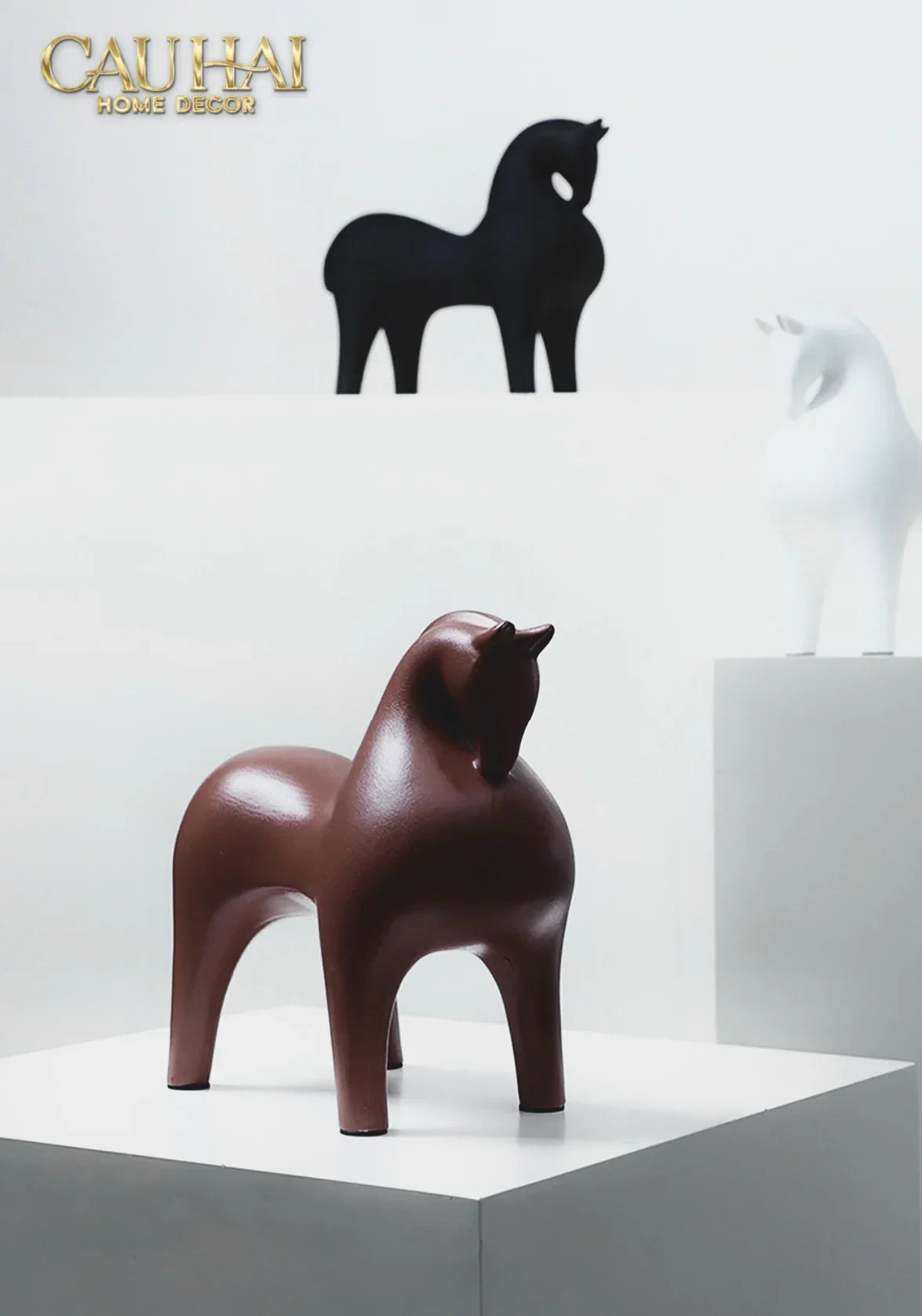 Maison Couture - Tượng Ngựa Tang Horse - Sienna Clay Artisanal-TƯỢNG TRANG TRÍ-CẬU HAI HOME DECOR
