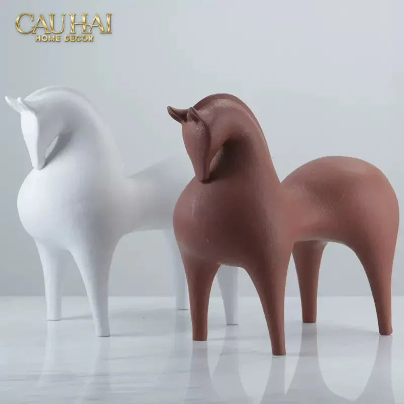 Maison Couture - Tượng Ngựa Tang Horse - Sienna Clay Artisanal-TƯỢNG TRANG TRÍ-CẬU HAI HOME DECOR