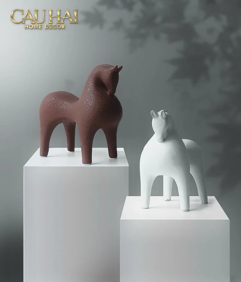 Maison Couture - Tượng Ngựa Tang Horse - Sienna Clay Artisanal-TƯỢNG TRANG TRÍ-CẬU HAI HOME DECOR