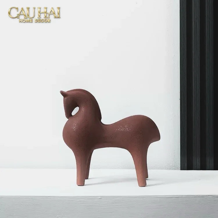 Maison Couture - Tượng Ngựa Tang Horse - Sienna Clay Artisanal-TƯỢNG TRANG TRÍ-CẬU HAI HOME DECOR