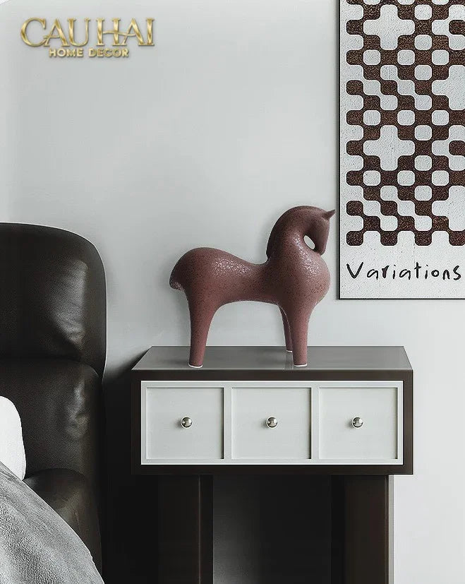 Maison Couture - Tượng Ngựa Tang Horse - Sienna Clay Artisanal-TƯỢNG TRANG TRÍ-CẬU HAI HOME DECOR