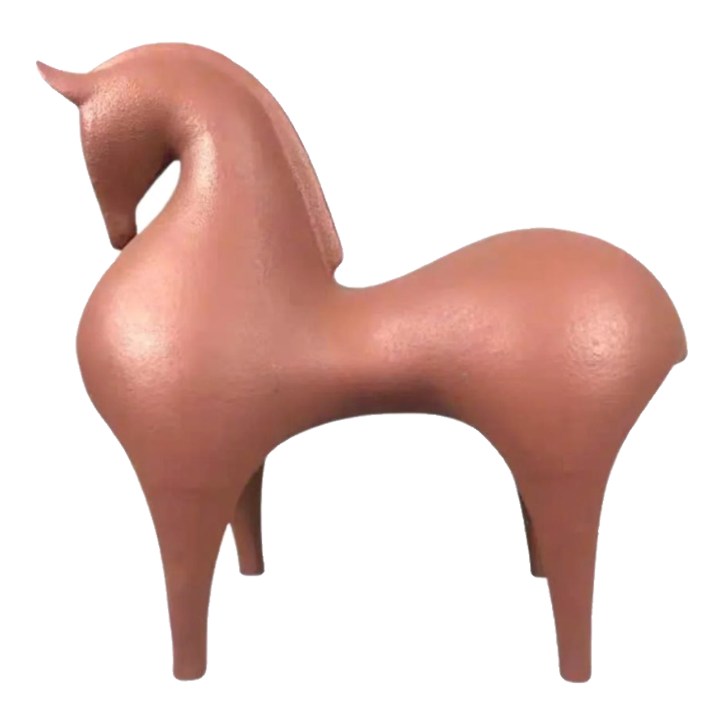 Maison Couture - Tượng Ngựa Tang Horse - Sienna Clay Artisanal