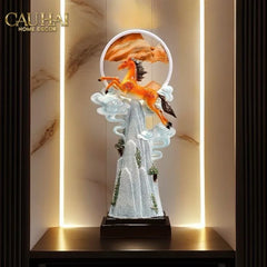 Maison Couture - Tượng Ngựa Trên Đỉnh Thiên Mã - Vermillion Celestial Stalion 71x30x16-CẬU HAI HOME DECOR