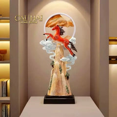 Maison Couture - Tượng Ngựa Trên Đỉnh Thiên Mã - Vermillion Celestial Stalion 71x30x16-CẬU HAI HOME DECOR