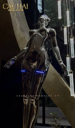 Maison Couture - Tượng Nữ Thần Ánh Sáng Futuristic Elysian Platinum Deity Hyper Pop - Cyber Illumina H207-CẬU HAI HOME DECOR