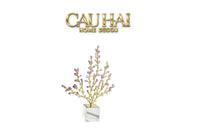 Maison Couture - Tượng San Hô Bằng Đồng Đá Thạch Anh Tím Amethyst Brasson Coral 32x42-TƯỢNG TRANG TRÍ-CẬU HAI HOME DECOR