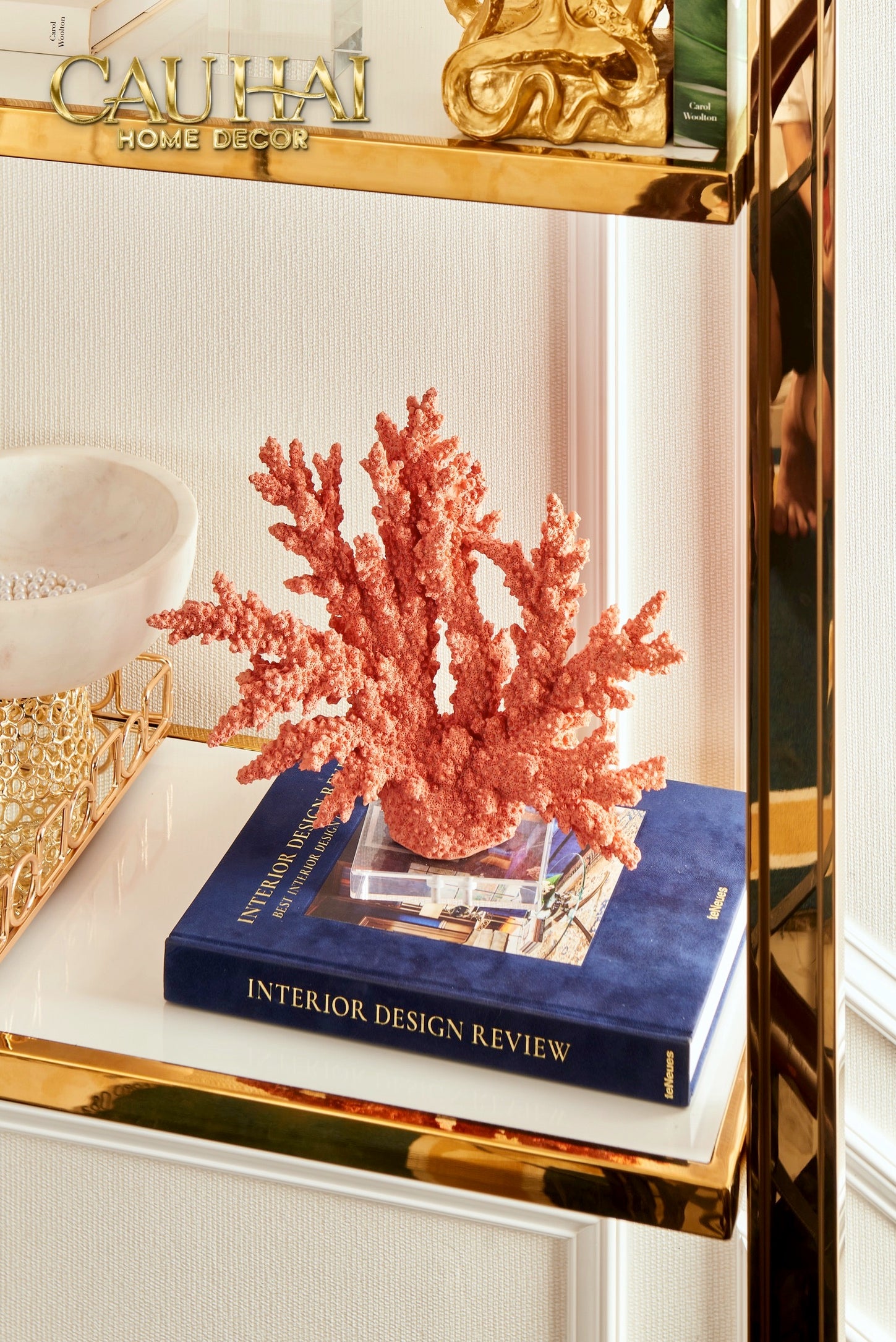Maison Couture - Tượng San Hô Vương Miện Couronne Ashen Terra Cristalleries Coral Sculptures 34x12x30-TƯỢNG TRANG TRÍ-CẬU HAI HOME DECOR