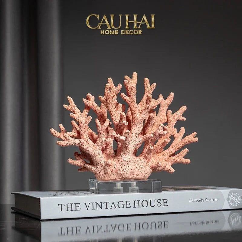 Maison Couture - Tượng San Hô Vương Miện Couronne Ashen Terra Cristalleries Coral Sculptures 34x12x30-TƯỢNG TRANG TRÍ-CẬU HAI HOME DECOR