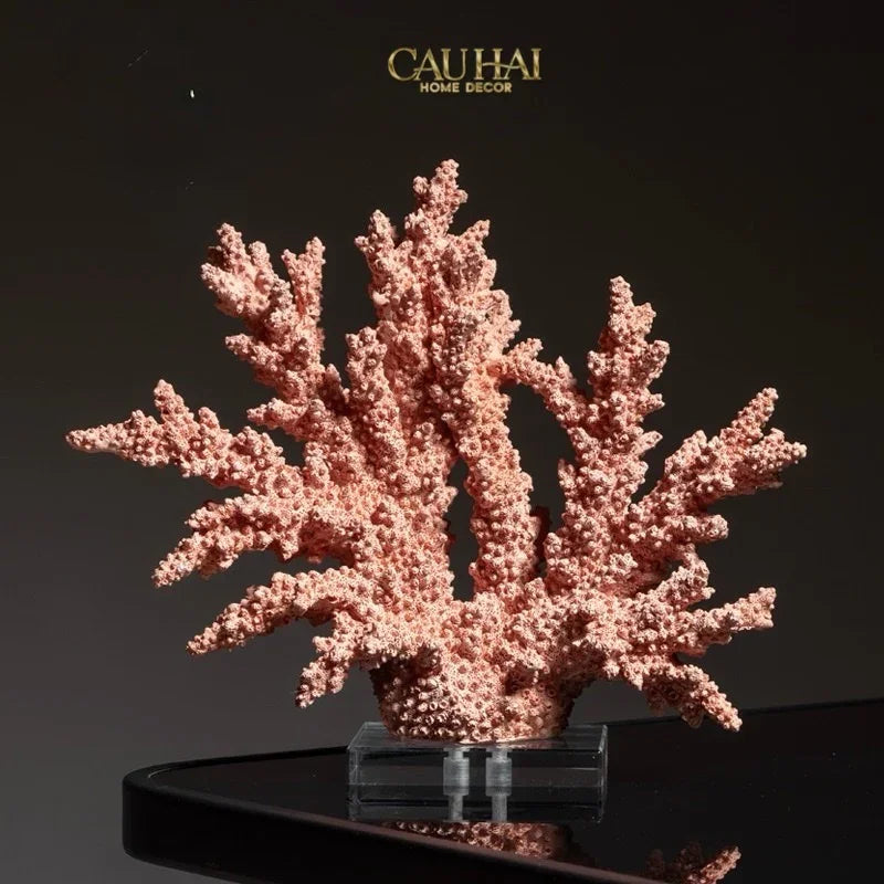 Maison Couture - Tượng San Hô Vương Miện Couronne Ashen Terra Cristalleries Coral Sculptures 34x12x30-TƯỢNG TRANG TRÍ-CẬU HAI HOME DECOR