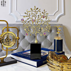 Maison Couture - Tượng Thân Cây Bằng Đồng Đá Thạch Anh Tím Brasson Amethyst Jardin De Vie 20x34-TƯỢNG TRANG TRÍ-CẬU HAI HOME DECOR