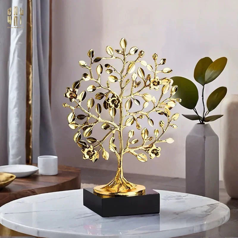 Maison Couture - Tượng Thân Cây Bằng Đồng Đá Thạch Anh Tím Brasson Amethyst Jardin De Vie 20x34-TƯỢNG TRANG TRÍ-CẬU HAI HOME DECOR