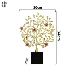 Maison Couture - Tượng Thân Cây Bằng Đồng Đá Thạch Anh Tím Brasson Amethyst Jardin De Vie 20x34-TƯỢNG TRANG TRÍ-CẬU HAI HOME DECOR