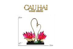 Maison Couture - Tượng Thiên Nga Vĩnh Cửu - Les Cygnes d’Amour Ruby Swan Cristalleries-TƯỢNG TRANG TRÍ-CẬU HAI HOME DECOR