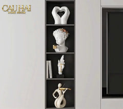 Maison Couture – Tượng Trang Trí Đầu Ngựa Tête de Cheval Atelier Harness Équestre Blanc H28-TƯỢNG TRANG TRÍ-CẬU HAI HOME DECOR