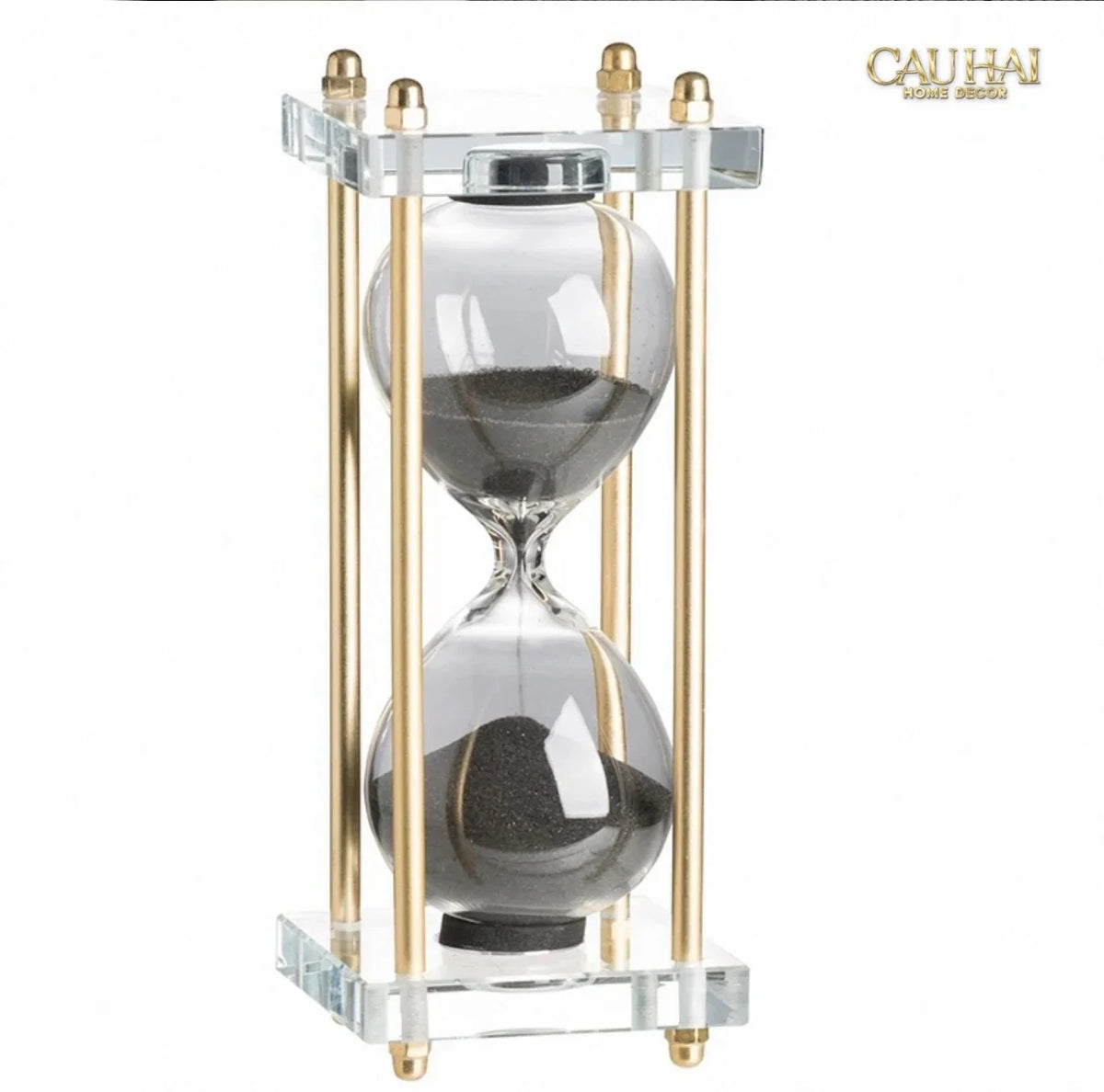 Maison Couture - Tượng Trang Trí Đồng Hồ Cát Cristalleries Lumière Acry Charcoal 30Mins D25-TƯỢNG TRANG TRÍ-CẬU HAI HOME DECOR-CẬU HAI HOME DECOR