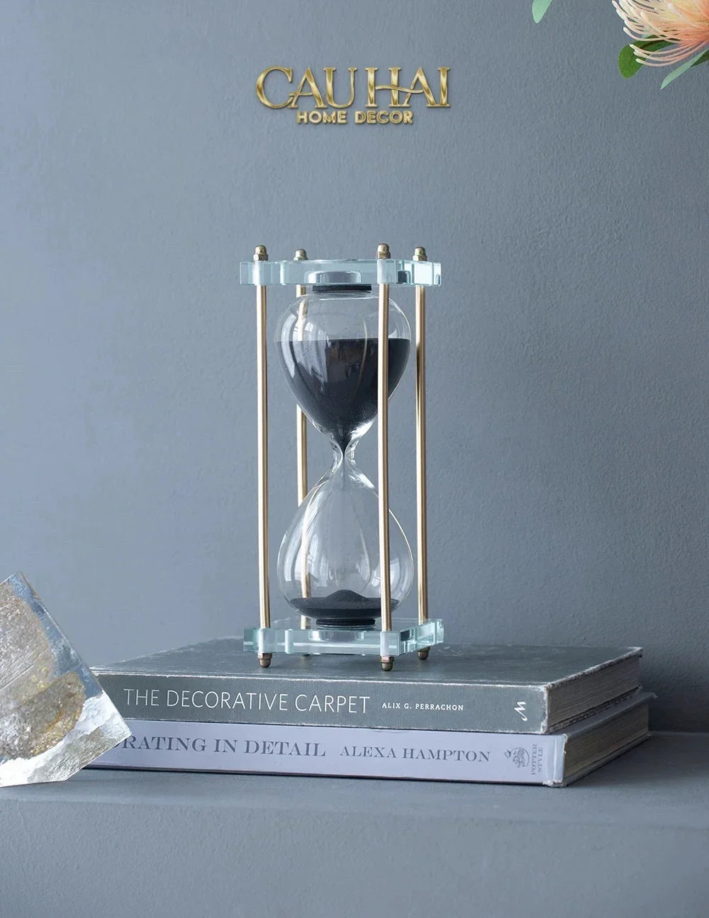 Maison Couture - Tượng Trang Trí Đồng Hồ Cát Cristalleries Lumière Acry Charcoal 30Mins D25-TƯỢNG TRANG TRÍ-CẬU HAI HOME DECOR-CẬU HAI HOME DECOR