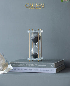 Maison Couture - Tượng Trang Trí Đồng Hồ Cát Cristalleries Lumière Acry Charcoal 30Mins D25-CẬU HAI HOME DECOR
