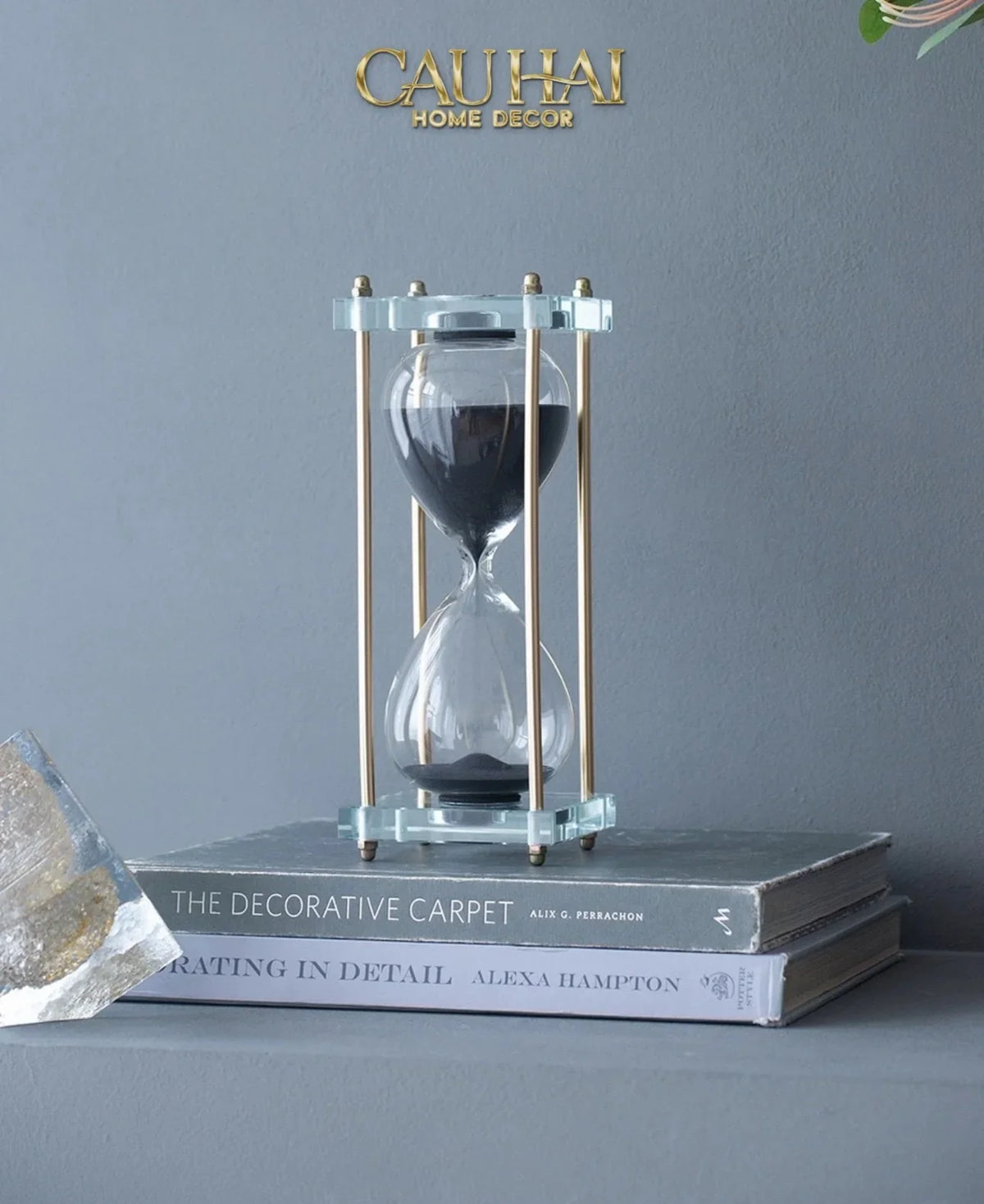 Maison Couture - Tượng Trang Trí Đồng Hồ Cát Cristalleries Lumière Acry Charcoal 30Mins D25-TƯỢNG TRANG TRÍ-CẬU HAI HOME DECOR-CẬU HAI HOME DECOR