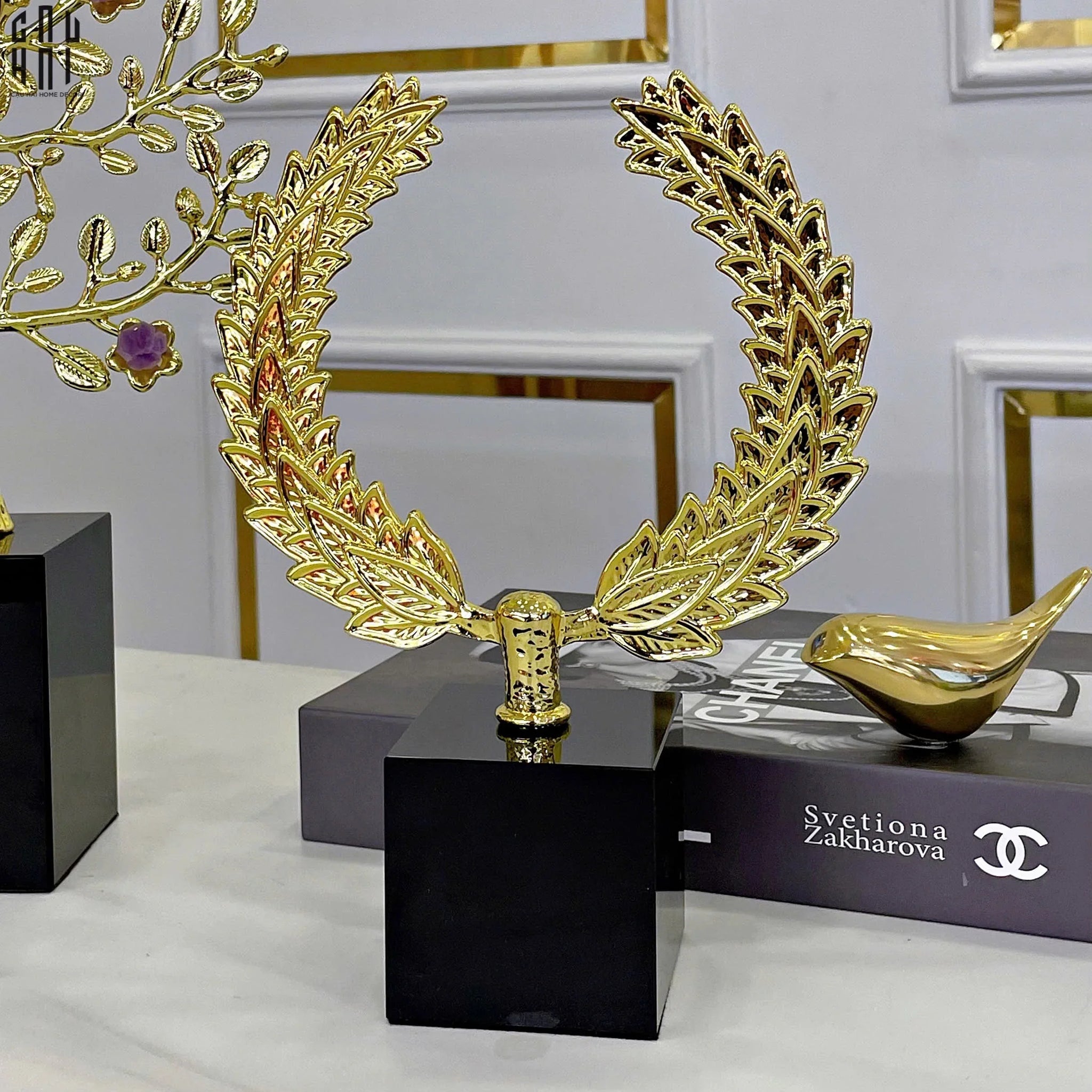 Maison Couture - Tượng Vòng Nguyệt Quế Bằng Đồng - The Glory Laurel Crown 18x24-TƯỢNG TRANG TRÍ-CẬU HAI HOME DECOR