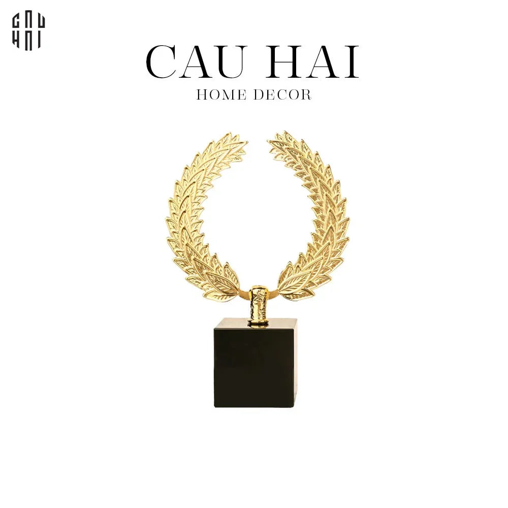 Maison Couture - Tượng Vòng Nguyệt Quế Bằng Đồng - The Glory Laurel Crown 18x24-TƯỢNG TRANG TRÍ-CẬU HAI HOME DECOR