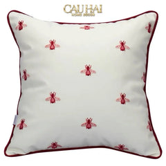 Maison Couture - Vỏ Gối Da Fuchsia Sparkle Bee L’Abeille 45-VỎ GỐI-CẬU HAI HOME DECOR