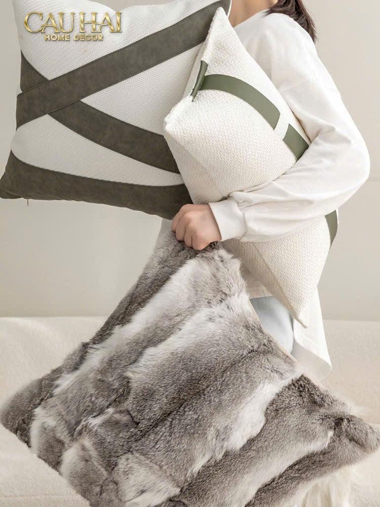 Maison Couture - Vỏ Gối Lông Le Lapin De Neige 45-VỎ GỐI-CẬU HAI HOME DECOR