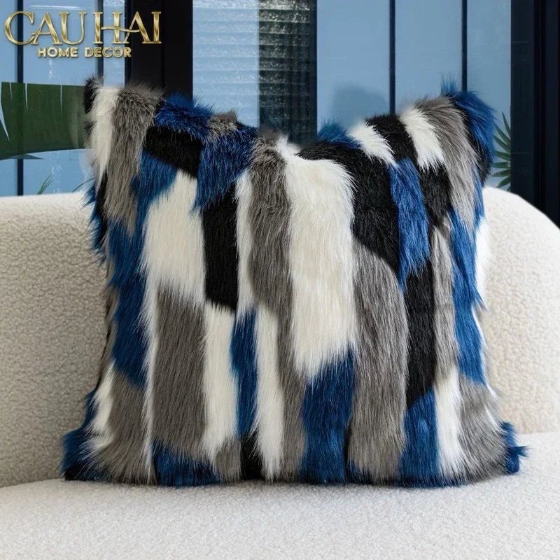 Maison Couture - Vỏ Gối Lông Lux Fur Aquarius Lapin 45-VỎ GỐI-Đối tác tại Trung Quốc theo từng đơn đặt hàng-CẬU HAI HOME DECOR