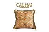 Maison Couture - Vỏ Gối Nhung Chenille Medusa V Class - Crete de Fleur - Vermilion Royale 45-VỎ GỐI-CẬU HAI HOME DECOR