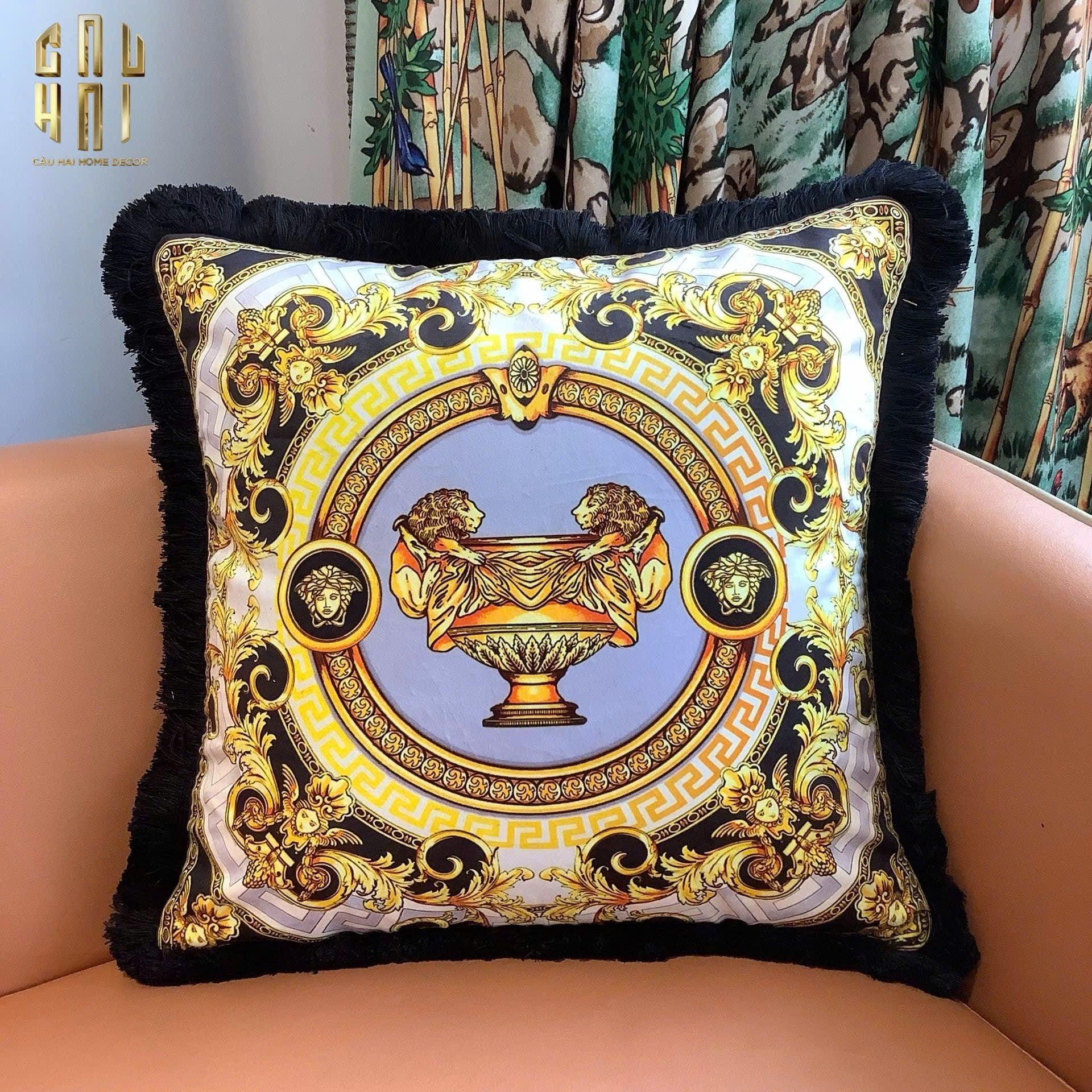 Maison Couture - Vỏ Gối Nhung Chenille V Class Medusa . La Coupe Des Dieux - Prestige Gala 45-VỎ GỐI-CẬU HAI HOME DECOR