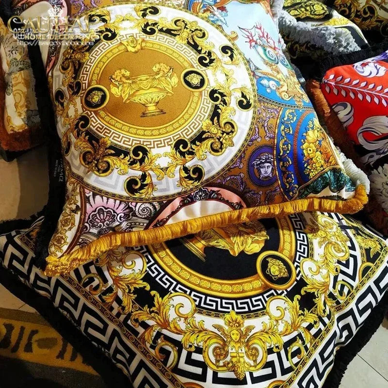 Maison Couture - Vỏ Gối Nhung Chenille V Class Medusa . La Coupe Des Dieux - Prestige Gala 45-VỎ GỐI-CẬU HAI HOME DECOR
