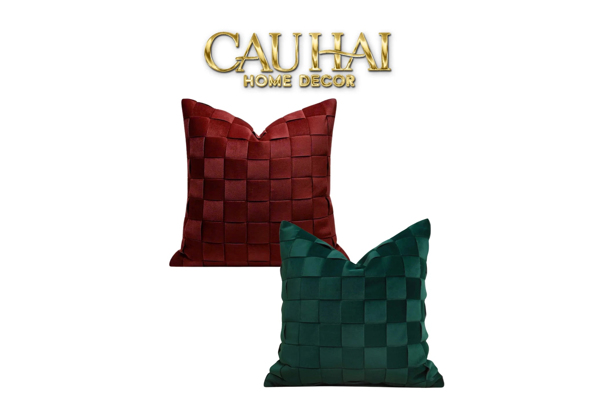 Maison Couture - Vỏ Gối Nhung Woven Mistletoe Holiday Velour 45-VỎ GỐI-CẬU HAI HOME DECOR