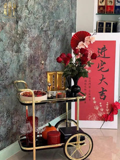Maison Couture - Xe Đẩy Quầy Bar / Bar Cart Hemingway Trolley - Black Mirror 54x87x85-Bar Cart-CẬU HAI HOME DECOR