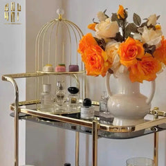 Maison Couture - Xe Đẩy Quầy Bar / Bar Cart Hemingway Trolley - Black Mirror 54x87x85-Bar Cart-CẬU HAI HOME DECOR