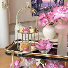 Maison Couture - Xe Đẩy Quầy Bar / Bar Cart Hemingway Trolley - Black Mirror 54x87x85-Bar Cart-CẬU HAI HOME DECOR