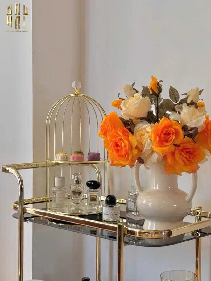 Maison Couture - Xe Đẩy Quầy Bar / Bar Cart Hemingway Trolley - Black Mirror 54x87x85-Bar Cart-CẬU HAI HOME DECOR