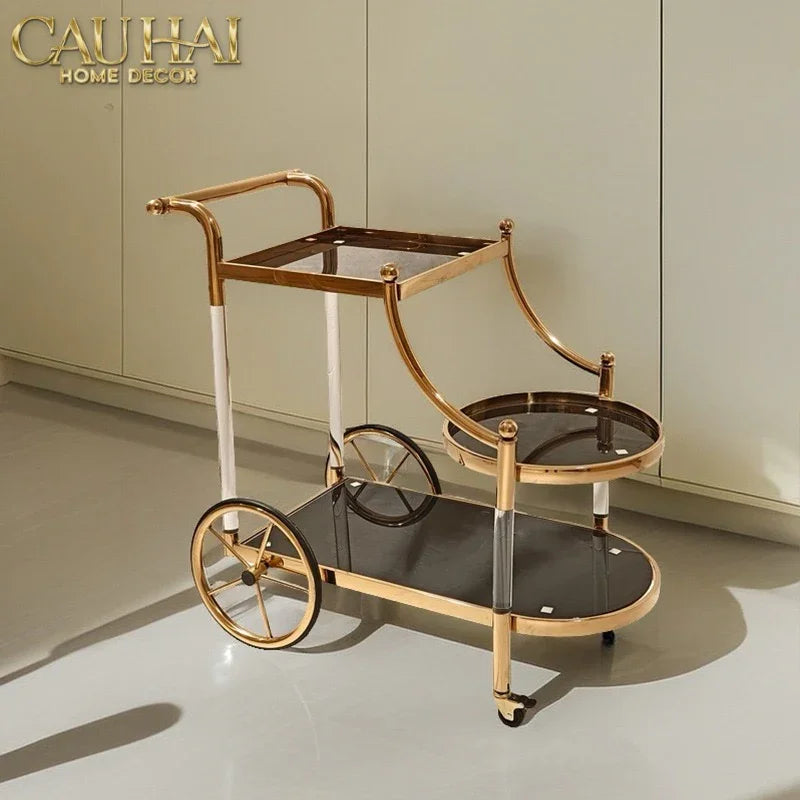 Maison Couture - Xe Đẩy Quầy Bar Grand Marquis Lusso Bar Cart Trolley 40x90x90-XE ĐẨY BAR-CẬU HAI HOME DECOR-CẬU HAI HOME DECOR